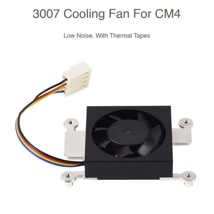 Waveshare Dedicated 3007 Cooling Fan for Raspberry Pi Compute Module 4 CM4, 5V, 12V – Durable Build, Easy to Use