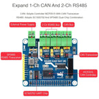 Waveshare Isolated RS485 CAN HAT For Raspberry Pi – TPU