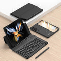 GKK Magnetic Folding Bluetooth Keyboard Leather Case with Pen – Magnetic, Leather, Bluetooth, For Samsung Galaxy Z Fold4