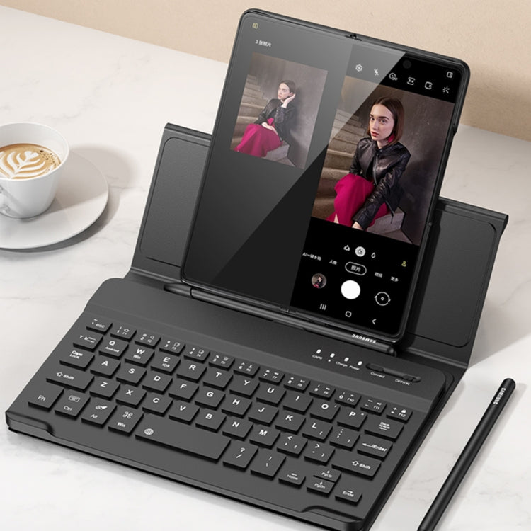 GKK Magnetic Folding Bluetooth Keyboard Leather Case with Pen – Magnetic, Leather, Bluetooth, For Samsung Galaxy Z Fold4
