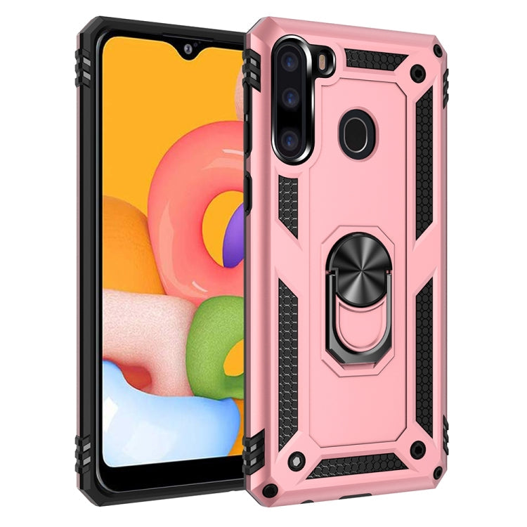Protective Case – Shockproof (iPhone SE 2022) For Galaxy A21 Rose Gold