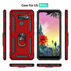 Shockproof TPU + PC Protective Case with 360 Degree Rotating Holder – Shockproof, TPU, For LG K50S