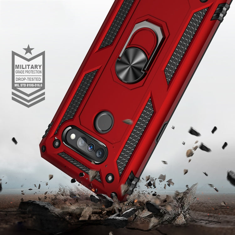 Shockproof TPU + PC Protective Case with 360 Degree Rotating Holder – Shockproof, TPU, For LG K50S