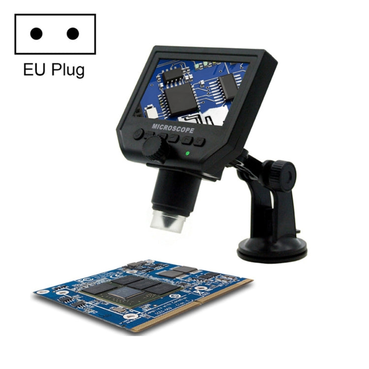 G600 600X 3.6MP 4.3 inch HD LCD Display Portable Digital Microscope, EU Plug, AU Plug, UK Plug EU Plug
