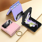 GKK Magnetic Fold Hinge Full Coverage Phone Case with Ring Holder – Ring Holder, Magnetic, For Samsung Galaxy Z Flip4
