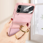 GKK Magnetic Fold Hinge Full Coverage Phone Case with Ring Holder – Ring Holder, Magnetic, For Samsung Galaxy Z Flip4