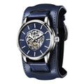 OCHSTIN 7010C Pilot Series Hollow Mechanical Men Watch Silver-Blue