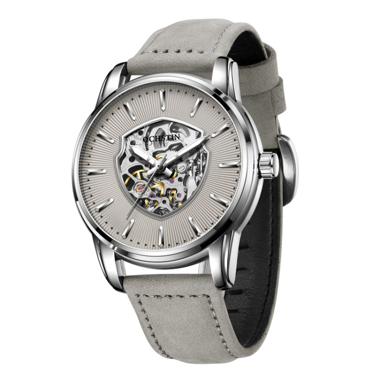 OCHSTIN 7010C Pilot Series Hollow Mechanical Men Watch Silver-Grey