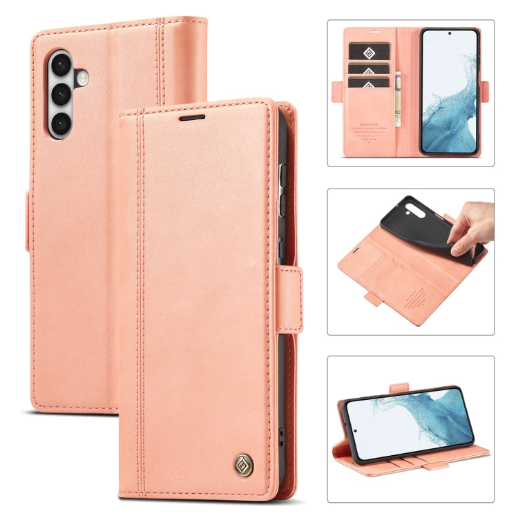 LC.IMEEKE PU + TPU Skin-friendly Feeling Leather Phone Case, For Samsung Galaxy S23 5G, For Samsung Galaxy S23+ 5G For Samsung Galaxy S23 5G Rose Gold