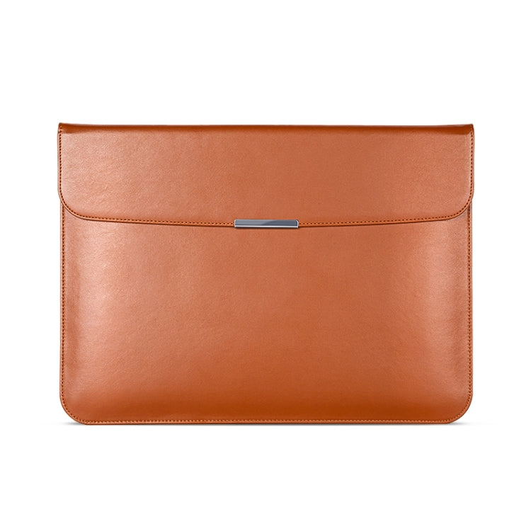Ultra-thin PU Leather Laptop Sleeve – Leather, Ultra-thin, For 13.3 / 13.6 / 14 inch Laptop, For 15 / 15.4 / 16 inch Laptop For 13.3 13.6 14 inch Laptop Brown