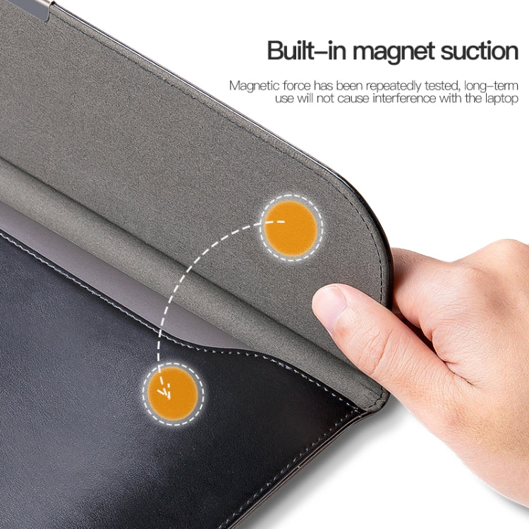 Ultra-thin PU Leather Laptop Sleeve – Leather, Ultra-thin, For 13.3 / 13.6 / 14 inch Laptop, For 15 / 15.4 / 16 inch Laptop