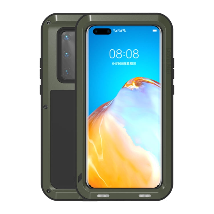 LOVE MEI Metal Shockproof Waterproof Dustproof Protective Case – Shockproof, Waterproof, For Huawei P40, For Huawei P40 Pro, For Samsung Galaxy A51, For Samsung Galaxy A40s For Huawei P40 Pro Army Green