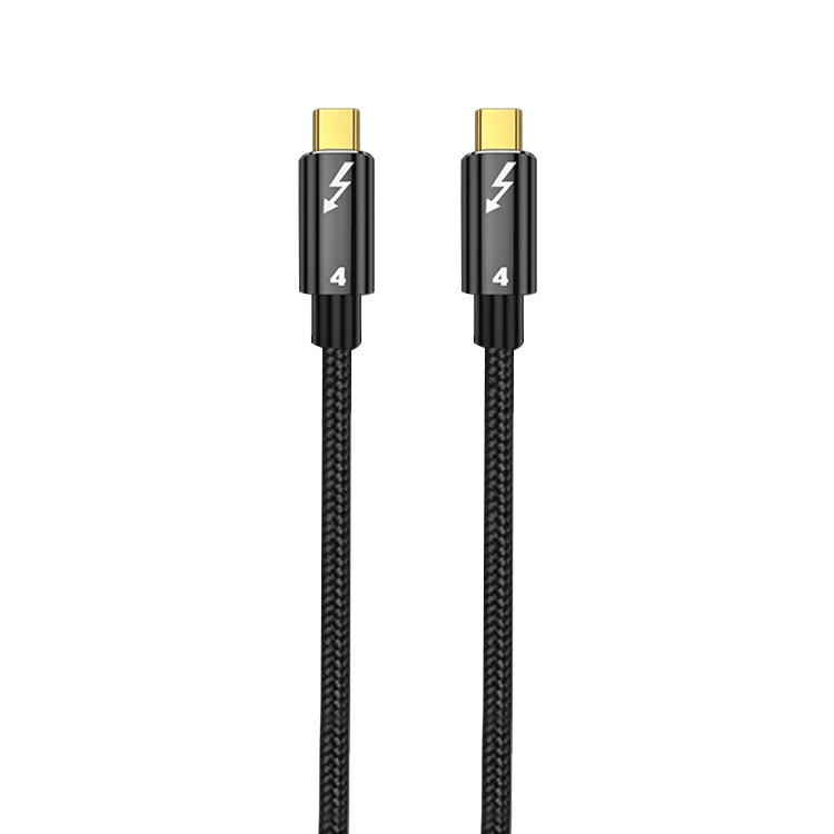 100W Type-C to Type-C Thunderbolt 4 Full-function Data Cable, 0.3m, 0.5m, 0.8m, 1m – Wear-resistant, Aluminum Alloy 0.5m