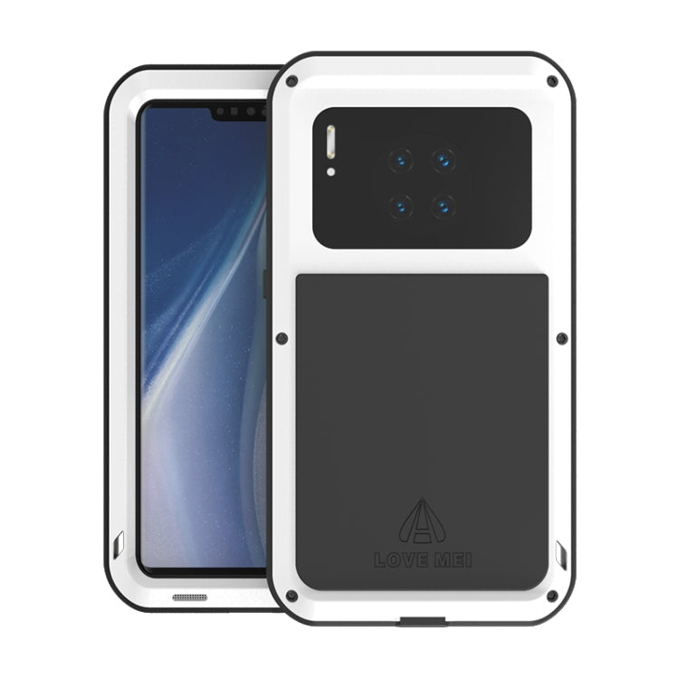 LOVE MEI Metal Shockproof Waterproof Dustproof Protective Case – Shockproof, Waterproof, For Huawei Mate 30, For Huawei Mate 30 Pro For Huawei Mate 30 Pro White
