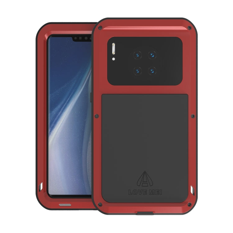 LOVE MEI Metal Shockproof Waterproof Dustproof Protective Case – Shockproof, Waterproof, For Huawei Mate 30, For Huawei Mate 30 Pro For Huawei Mate 30 Pro Red