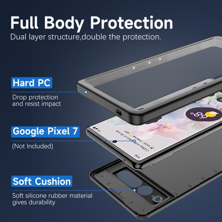 RedPepper PC + TPU Waterproof Phone Case – Shockproof, Waterproof, Screen Protector, For Google Pixel 7, For Google Pixel 6a