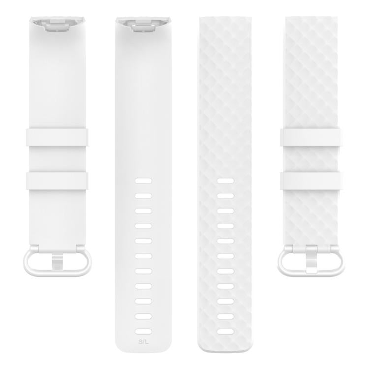 Silver Color Buckle TPU Wrist Strap Watch Band for Fitbit Charge 4 /... (Silver) #2