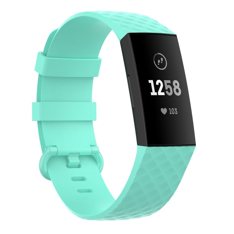 Silver Color Buckle TPU Wrist Strap Watch Band for Fitbit Charge 4 /... (Silver) #2 Size: S Green