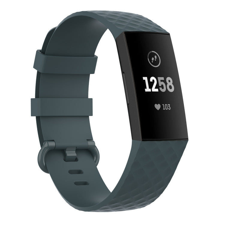 Silver Color Buckle TPU Wrist Strap Watch Band for Fitbit Charge 4 /... (Silver) #2 Size: S Rock Teal