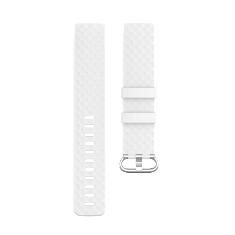 Silver Color Buckle TPU Wrist Strap Watch Band for Fitbit Charge 4 /... (Silver)