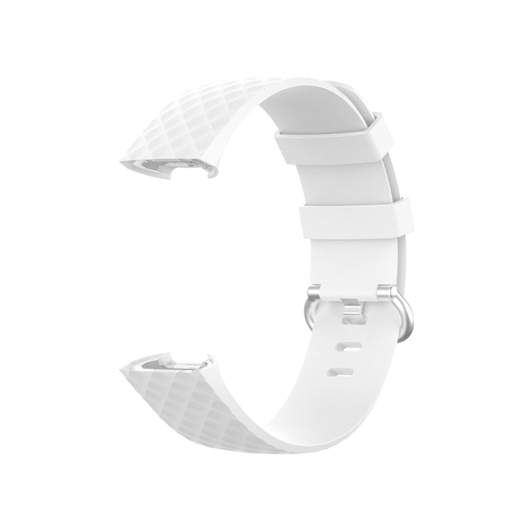 Silver Color Buckle TPU Wrist Strap Watch Band for Fitbit Charge 4 /... (Silver)