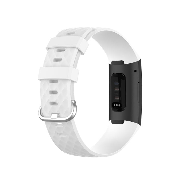 Silver Color Buckle TPU Wrist Strap Watch Band for Fitbit Charge 4 /... (Silver)