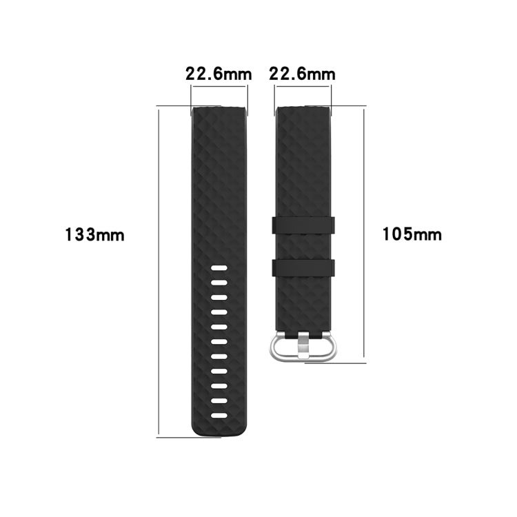 Silver Color Buckle TPU Wrist Strap Watch Band for Fitbit Charge 4 /... (Silver)
