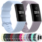 Silver Color Buckle TPU Wrist Strap Watch Band for Fitbit Charge 4 /... (Silver)