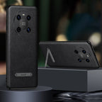 Invisible Bracket Leather Back Cover Phone Case – Leather, TPU, For Huawei Mate 40, For Huawei Mate 40 Pro, For Huawei Mate 50, For Huawei Mate 50 Pro