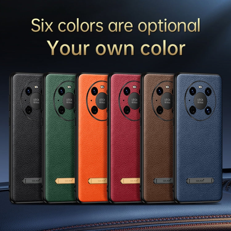 Invisible Bracket Leather Back Cover Phone Case – Leather, TPU, For Huawei Mate 40, For Huawei Mate 40 Pro, For Huawei Mate 50, For Huawei Mate 50 Pro