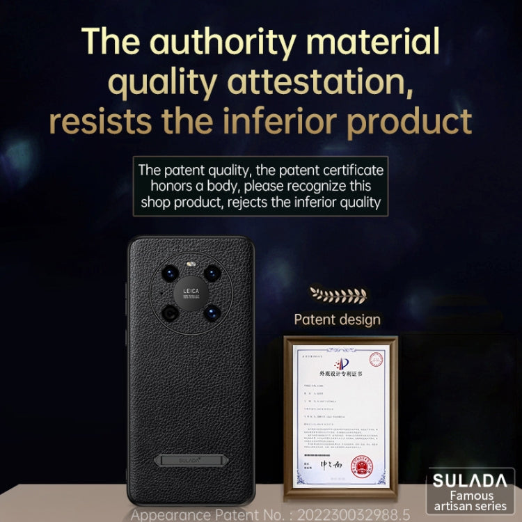 Invisible Bracket Leather Back Cover Phone Case – Leather, TPU, For Huawei Mate 40, For Huawei Mate 40 Pro, For Huawei Mate 50, For Huawei Mate 50 Pro