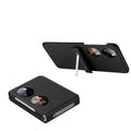 Invisible Bracket Leather Back Cover Phone Case – Leather, TPU, For Huawei P50 Pocket, For Samsung Galaxy Z Flip4, For Samsung Galaxy Z Flip3 5G