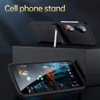 Invisible Bracket Leather Back Cover Phone Case – Leather, TPU, For Huawei P50 Pocket, For Samsung Galaxy Z Flip4, For Samsung Galaxy Z Flip3 5G