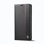 LC.IMEEKE Carbon Fiber PU + TPU Horizontal Flip Leather Phone Case, For Samsung Galaxy S23 5G, For Samsung Galaxy S23+ 5G, For Samsung Galaxy S23 Ultra 5G