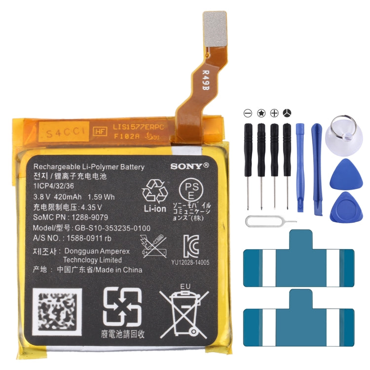 For Samsung Gear Live SM-R382 300mAh EB-BR382ABE Battery Replacement, For SONY Smart Watch 3, For HUAMI AMAZFIT GTS 2 / GTS 2 Mini, For Amazfit GTR 2 / 2E, For Huawei GT2 Pro, For Huawei GS PRO, For Samsung Galaxy Buds Pro                              ... For SONY Smart Watch 3