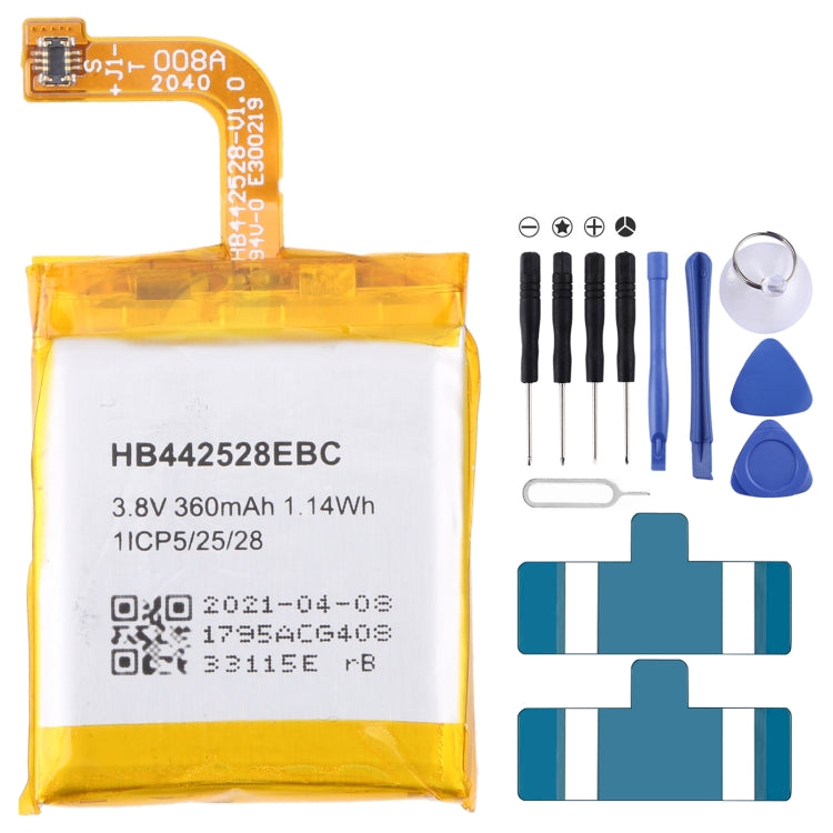 For Samsung Gear Live SM-R382 300mAh EB-BR382ABE Battery Replacement – Durable Build, Easy to Use, For SONY Smart Watch 3, For HUAMI AMAZFIT GTS 2 / GTS 2 Mini, For Amazfit GTR 2 / 2E, For Huawei GT2 Pro, For Huawei GS PRO, For Samsung Galaxy Buds Pro... For Huawei Watch 1