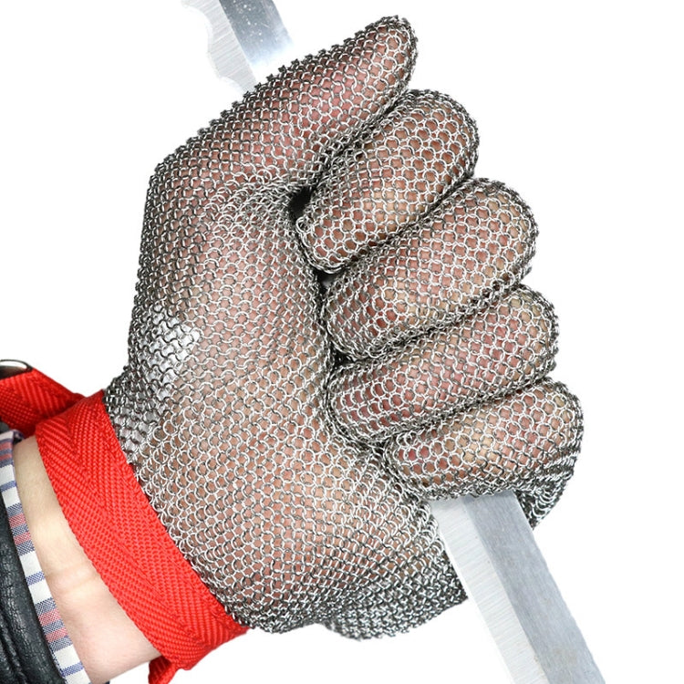 304 Stainless Steel 5 Fingers Steel Ring Anti-cutting Labor Protection Gloves, XXS, XS, S, M, L XXS