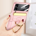 GKK Ultrathin Shockproof Phone Case with Ring Holder / Wrist Strap, For Samsung Galaxy Z Flip3 5G
