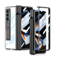GKK Magnetic Fold Hinge Shockproof Phone Case with Pen Slots, For Samsung Galaxy Z Fold4 For Samsung Galaxy Z Fold4 Black