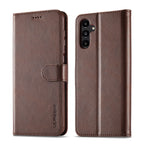 LC.IMEEKE Calf Texture Leather Phone Case, For Samsung Galaxy A54 5G For Samsung Galaxy A54 5G Brown