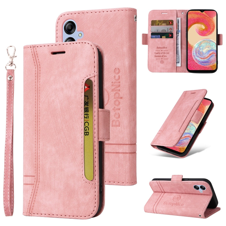 BETOPNICE Dual-side Buckle Leather Phone Case, For Samsung Galaxy A04e, For Samsung Galaxy A34 5G, For Samsung Galaxy A54 5G For Samsung Galaxy A04e Pink