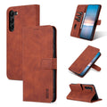 AZNS Skin Feel Calf Texture Flip Leather Phone Case, For Samsung Galaxy S23 5G, For Samsung Galaxy S23+ 5G, For Samsung Galaxy S23 Ultra 5G For Samsung Galaxy S23 5G Brown