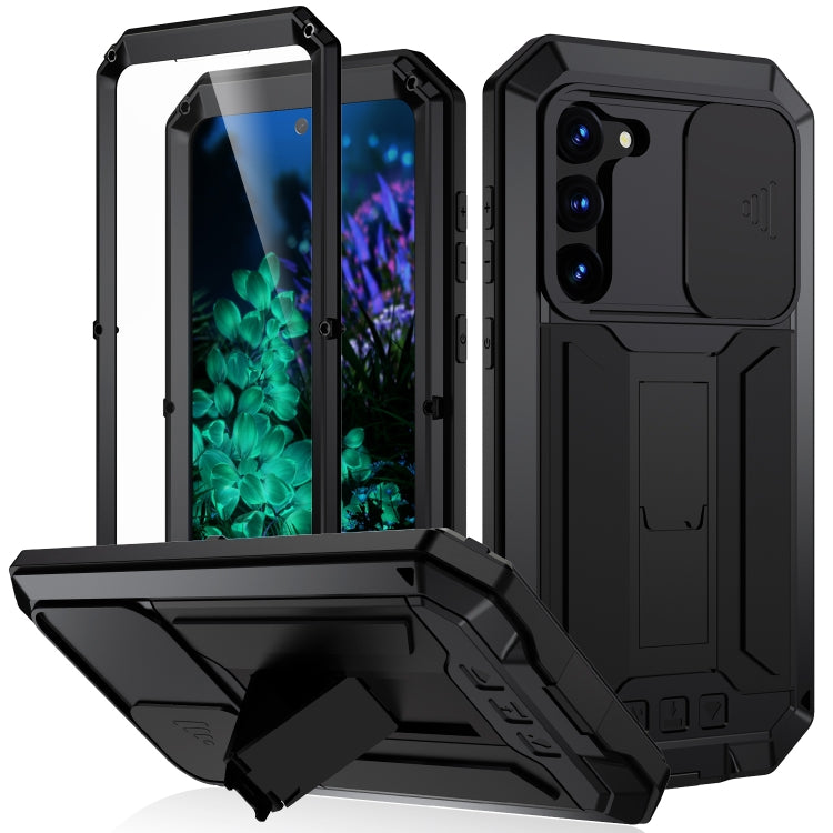 Sliding Camera Design Waterproof Dustproof Shockproof Phone Case – Shockproof, Waterproof, For Samsung Galaxy S23 5G, For Samsung Galaxy S23+ 5G, For Samsung Galaxy S23 Ultra 5G For Samsung Galaxy S23+ 5G Black