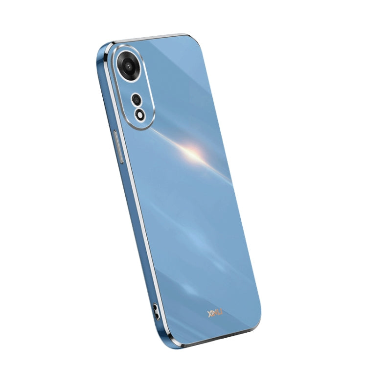 XINLI Straight Edge 6D Electroplate TPU Phone Case – TPU, For OPPO A1 Pro 5G, For Realme 10 4G, For Samsung Galaxy Note10+ For OPPO A1 Pro 5G Celestial Blue