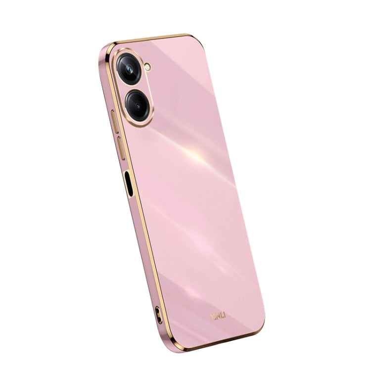 XINLI Straight Edge 6D Electroplate TPU Phone Case – TPU, For OPPO A1 Pro 5G, For Realme 10 4G, For Samsung Galaxy Note10+ For Realme 10 4G Cherry Purple