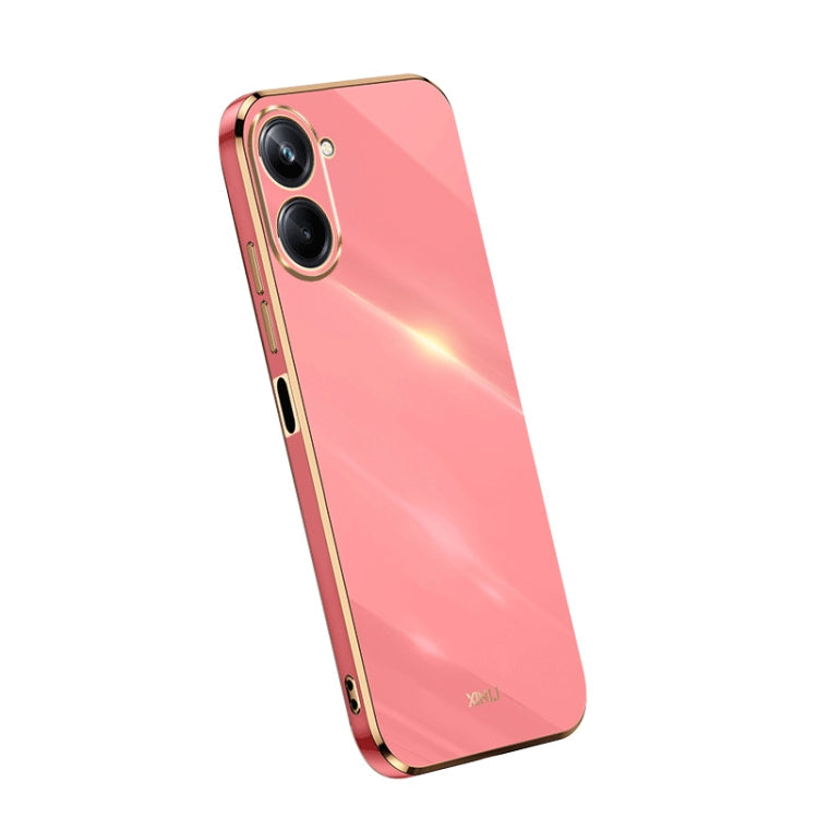 XINLI Straight Edge 6D Electroplate TPU Phone Case – TPU, For OPPO A1 Pro 5G, For Realme 10 4G, For Samsung Galaxy Note10+ For Realme 10 4G Hawthorn Red