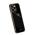 XINLI Straight Edge 6D Electroplate TPU Phone Case, For OPPO Reno9 5G, For Samsung Galaxy A54 5G, For vivo X90 Pro+ For OPPO Reno9 5G Black