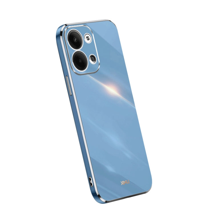 XINLI Straight Edge 6D Electroplate TPU Phone Case, For OPPO Reno9 5G, For Samsung Galaxy A54 5G, For vivo X90 Pro+ For OPPO Reno9 5G Celestial Blue