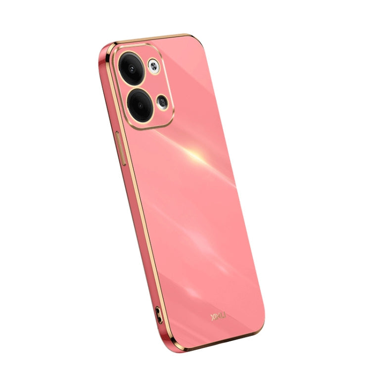 XINLI Straight Edge 6D Electroplate TPU Phone Case, For OPPO Reno9 5G, For Samsung Galaxy A54 5G, For vivo X90 Pro+ For OPPO Reno9 5G Hawthorn Red