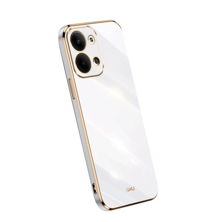 XINLI Straight Edge 6D Electroplate TPU Phone Case, For OPPO Reno9 5G, For Samsung Galaxy A54 5G, For vivo X90 Pro+ For OPPO Reno9 5G White